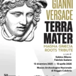 Iconic Versace dress inspired by Magna Grecia at Museo Archeologico Nazionale di Reggio Calabria